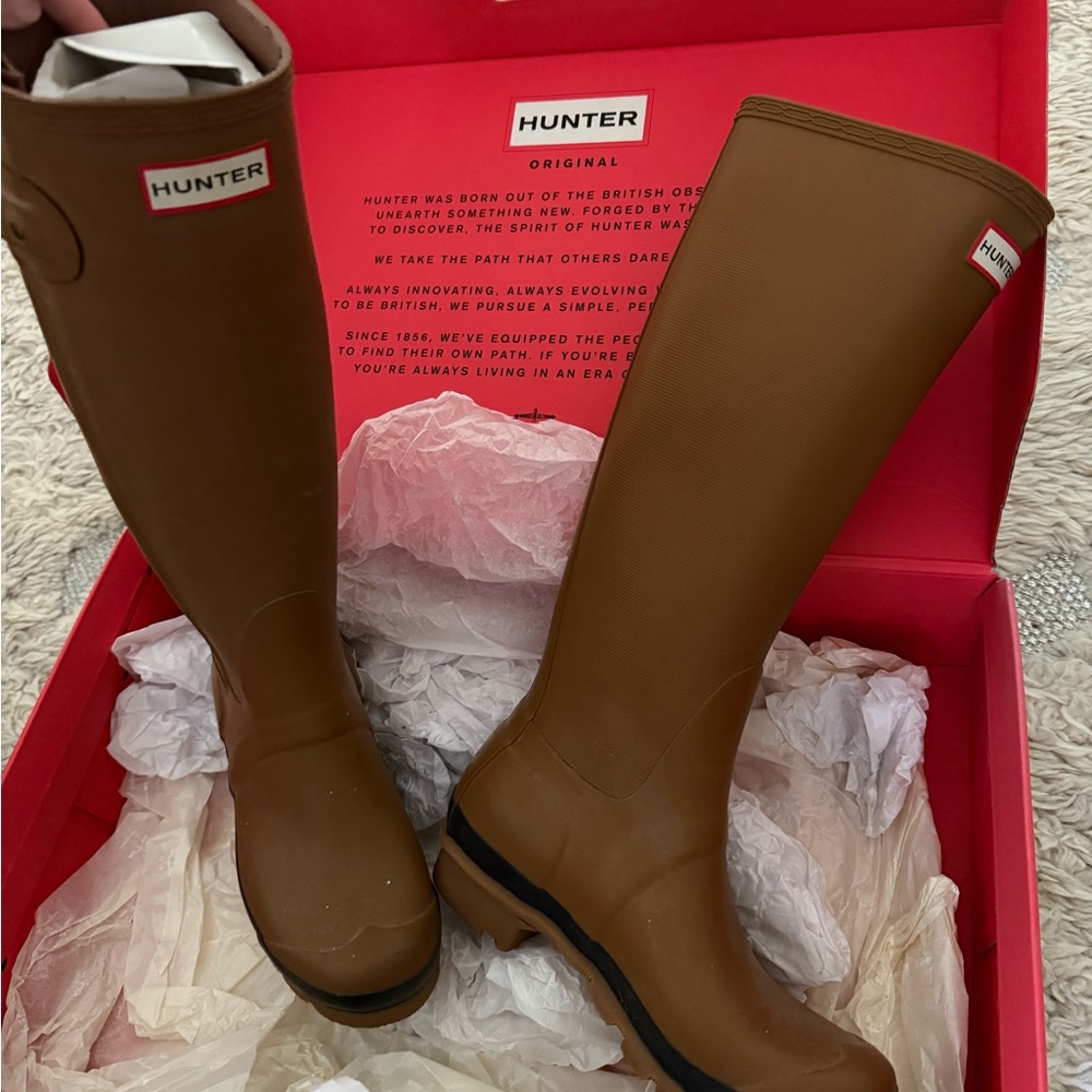 Hunter Women's Brown Rain Boots